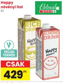 Spar Happy növényi ital ajánlat