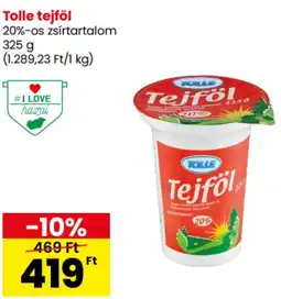Spar Tolle tejföl ajánlat