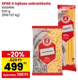 Spar SPAR 4 tojásos száraztészta ajánlat