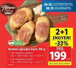 Lidl Sonkás-goudás buci ajánlat