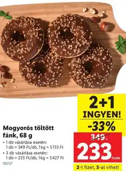 Lidl Mogyorós töltött fánk ajánlat