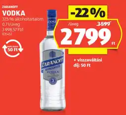 ALDI Zaranoff vodka ajánlat