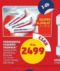 PENNY Parodontax Fogkrém Triopack ajánlat