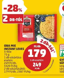 PENNY Oba Mie Instant Leves ajánlat