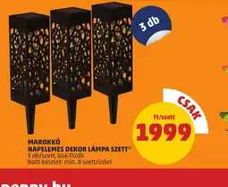 PENNY Marokk napelemes dekor lámpa szett ajánlat