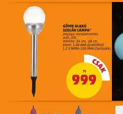 PENNY Gömb Alakú Szolár Lámpa ajánlat
