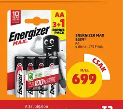 PENNY Energizer Max Elem ajánlat