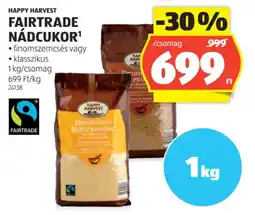 ALDI Happy hHarvest Fairtrade nádcukor ajánlat