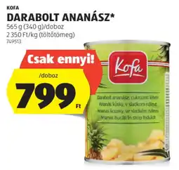 ALDI Kofa Darabolt ananász ajánlat