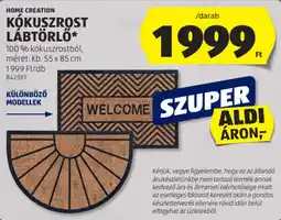 ALDI Home Creation Kókuszrost lábtörlő ajánlat