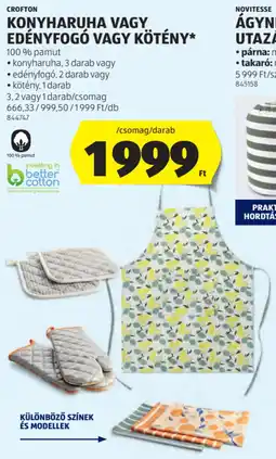 ALDI Crofton Konyharuha / edényfogó / kötény ajánlat