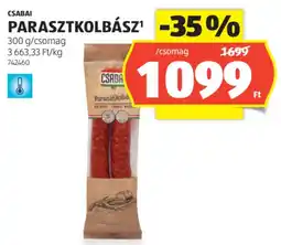 ALDI Csabai parasztkolbász ajánlat