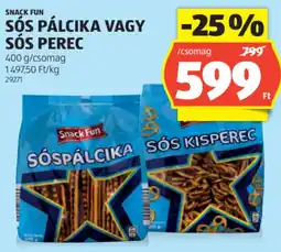 ALDI Snack Fun sós pálcika / sós perec ajánlat