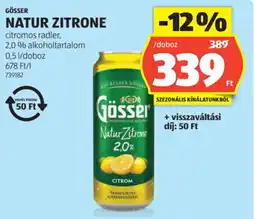 ALDI Gösser Natur Zitrone ajánlat