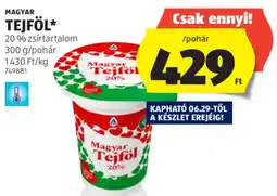 ALDI Magyar Tejföl ajánlat