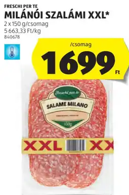 ALDI Freschi Per Te milánói szalámi XXL ajánlat