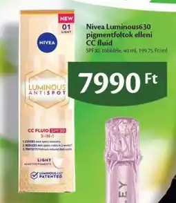EcoFamily Nivea Luminous630 pigmentfoltok elleni CC fluid ajánlat