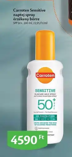 EcoFamily Carroten Sensitive naptej spray érzékeny bőrre ajánlat