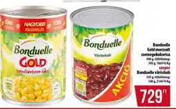 Coop Bonduelle Gold morzsolt csemegekukorica és vörösbab ajánlat
