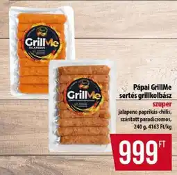 Coop Pápai GrillMe sertés grillkolbász ajánlat