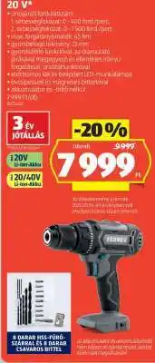 ALDI FERREX Akkumulátoros Fúró ajánlat