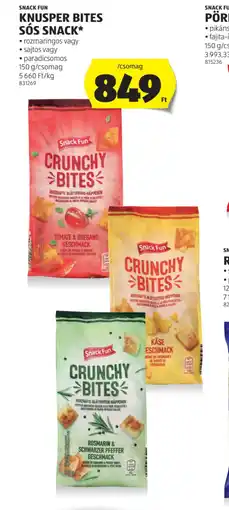 ALDI Snack fun Knusper bites sós snack ajánlat