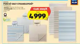 ALDI Novitesse Poncsó vagy strandlepedő ajánlat