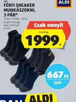 ALDI Cat Férfi sneaker munkászokni ajánlat