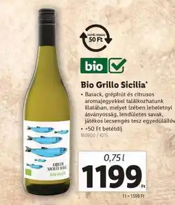 Lidl Bio Grillo Sicilia ajánlat