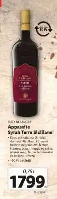 Lidl Appassite Syrah Terre Siciliane ajánlat