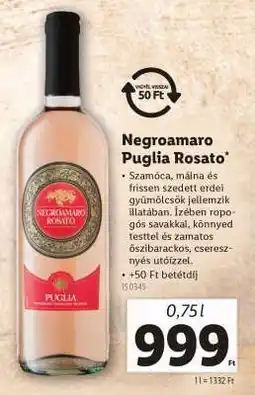 Lidl Negroamaro Puglia Rosato ajánlat