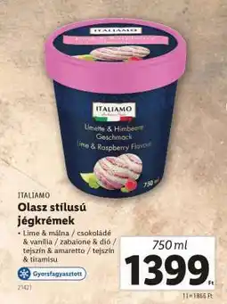 Lidl ITALIAMO Olasz stílusú jégkrémek ajánlat
