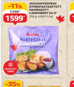 Auchan Auchan Kedvenc Gyorsfagyasztott Panírozott Camembert Sajt ajánlat