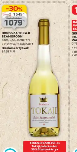 Auchan Borissa Tokaji Szamorodni ajánlat