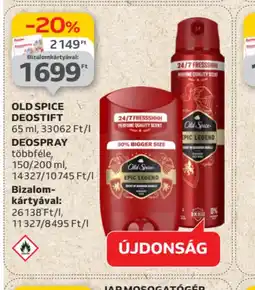 Auchan Old Spice Deostift/Deospray ajánlat