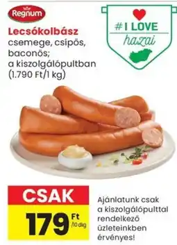 Spar Regnum Lecsókolbász ajánlat