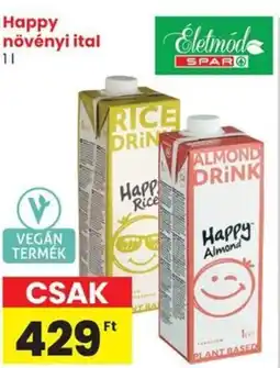 Spar Happy növényi ital ajánlat