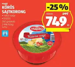 ALDI Hajdú Kőrös sajtkorong ajánlat