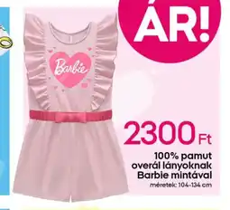Pepco 100% pamut overál lányoknak Barbie mintával ajánlat