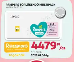 Rossmann Pampers törlőkendő multipack ajánlat