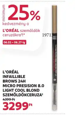 Rossmann L'oréal Infaillible Brows 24h ajánlat