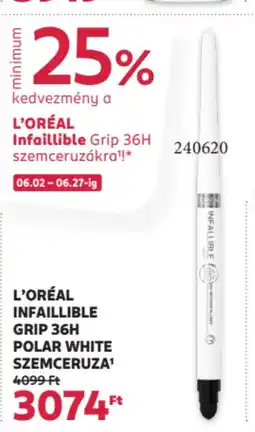 Rossmann L'oréal infaillible grip 36h polar white ajánlat