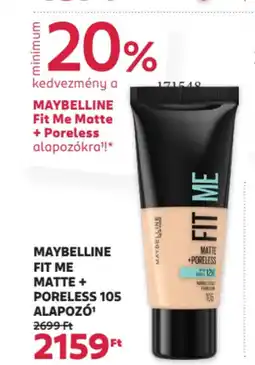 Rossmann Maybelline fit me matte + poreless 105 alapozó ajánlat