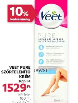 Rossmann Veet Pure szőrtelenítő krém ajánlat