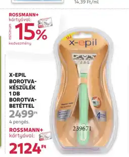 X-Epil Borotva- készülék borotva- betéttel