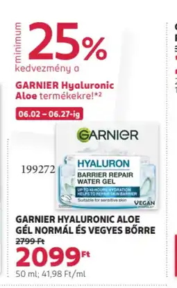 Garnier Hyaluronic aloe gél normál és vegyes