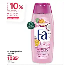 Rossmann Fa Passion fruit tusfürdő ajánlat