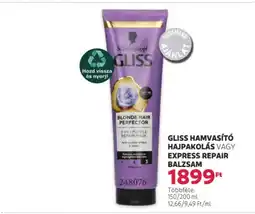 Rossmann Gliss hamvasító hajpakolás vagy ajánlat
