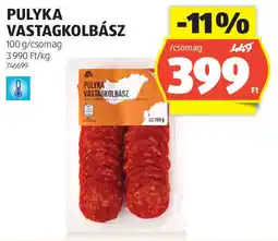ALDI Pulyka vastagkolbász ajánlat