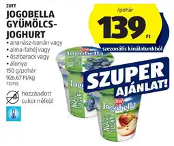 ALDI Zott Jogobella gyümölcsjoghurt ajánlat